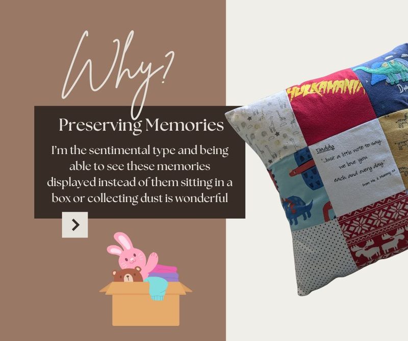 Preserving memories - displaying clothing as keepsakes instead of sitting in a box